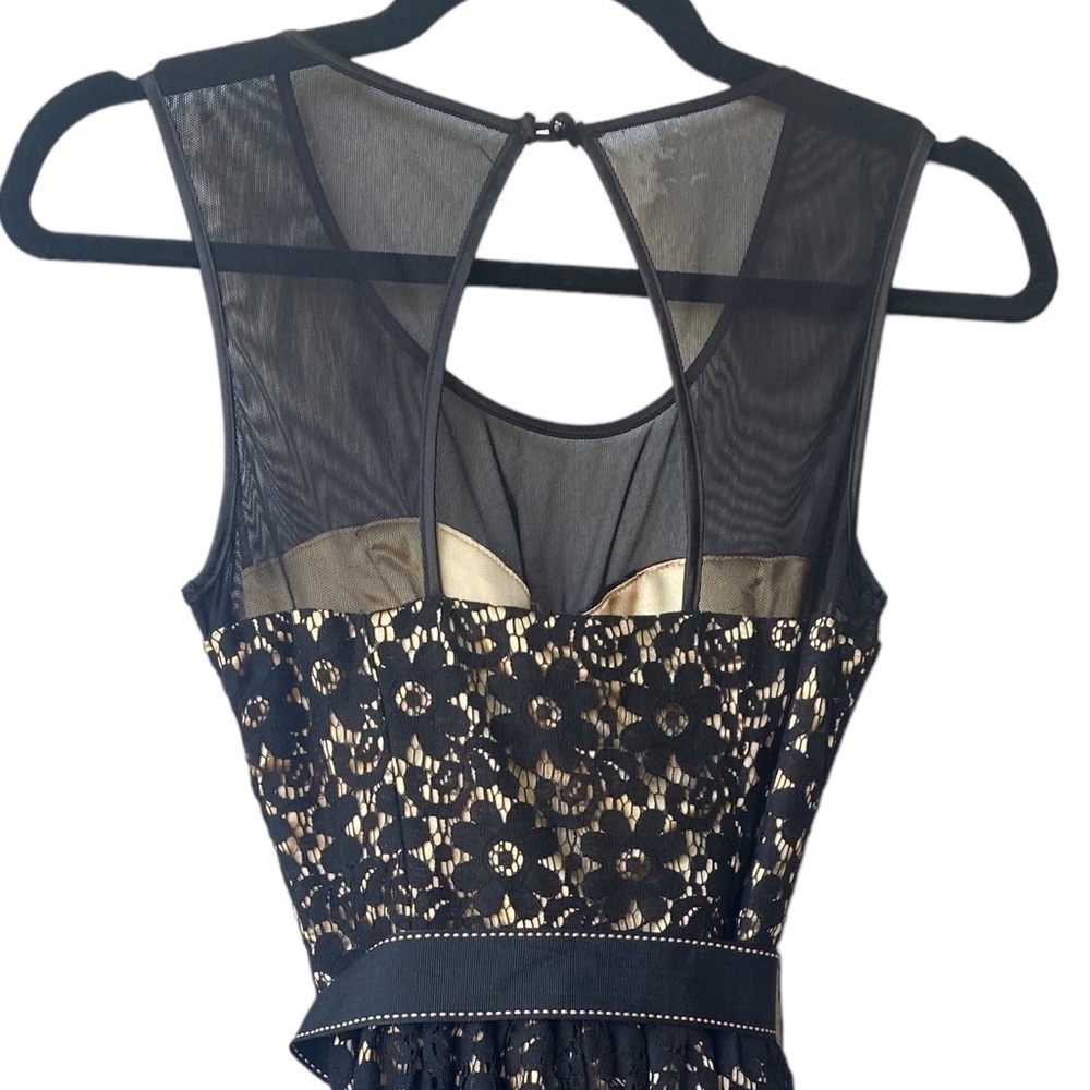 Windsor Lace Mini Dress Size S Mesh Bow‎ Sweetheart Neckline Fairy Coquette Prom - Picture 6 of 10